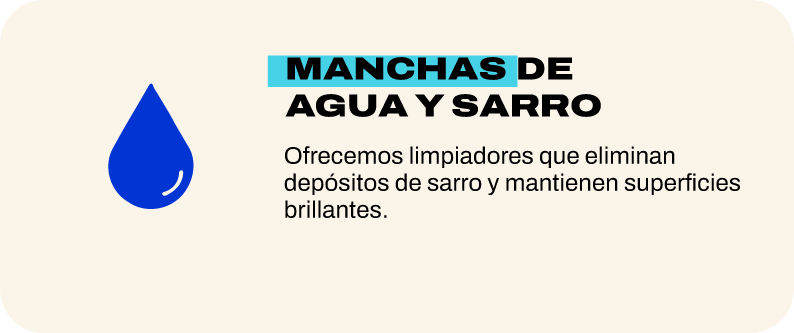 Manchas de agua y sarro